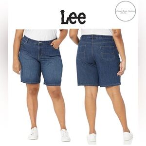 Lee Plus Size Kathy Bermuda Shorts in Journey Blue Wash Size 16W Medium